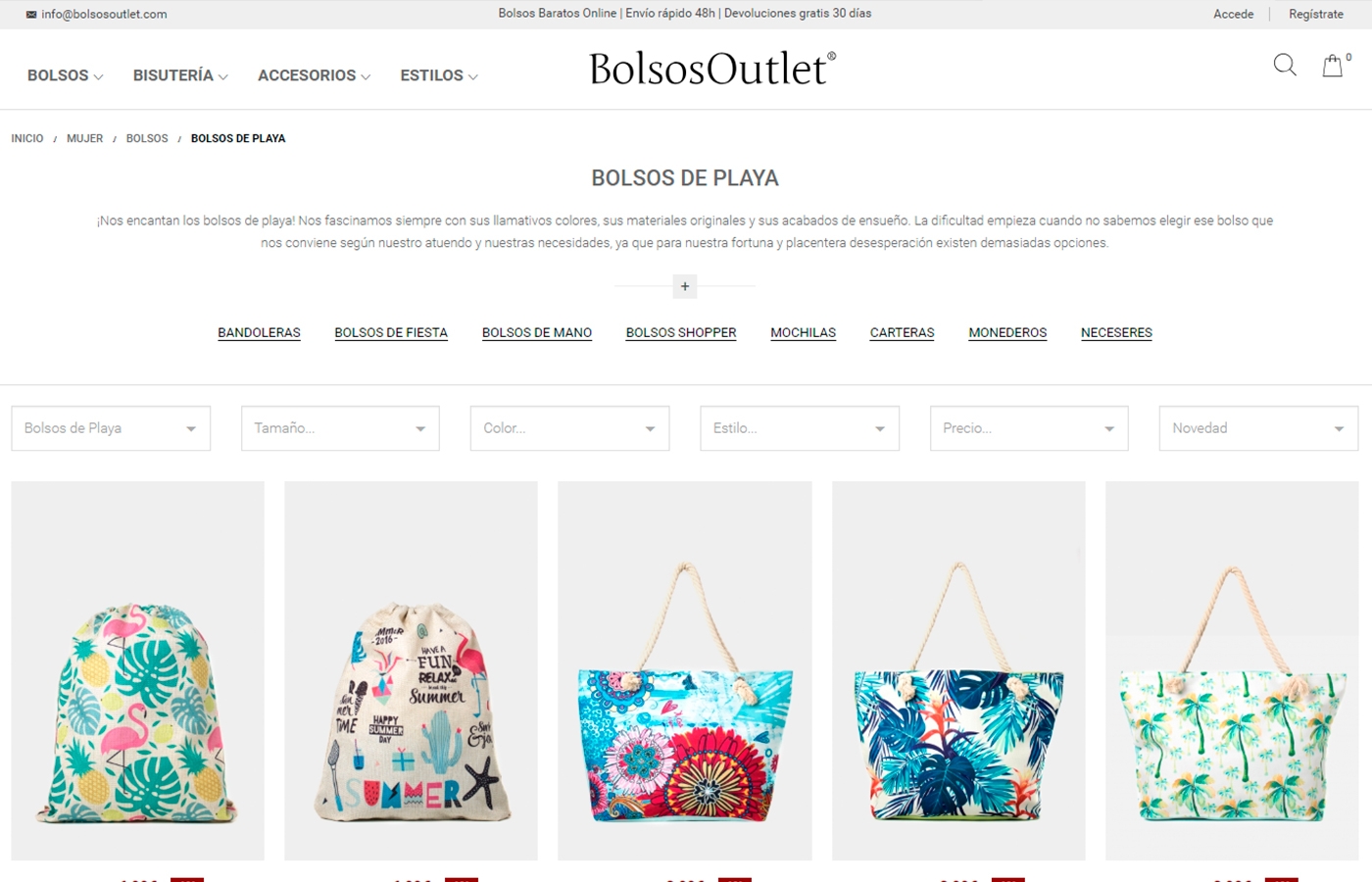 Catálogo Bolsos Outlet